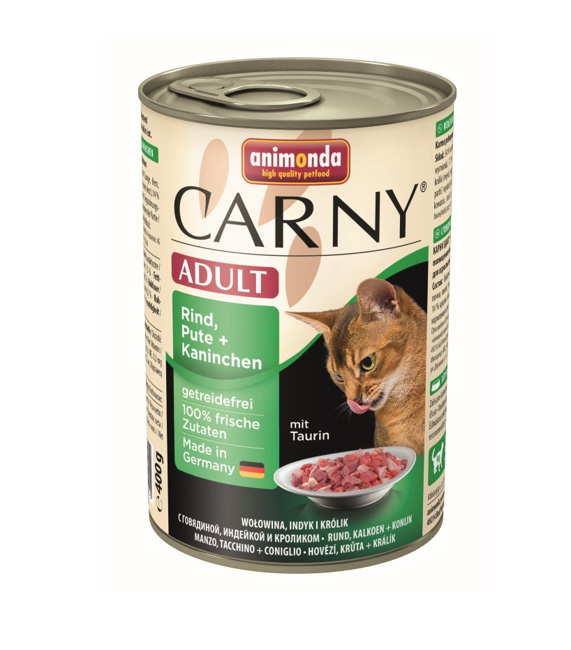 Carny cat βοδινο+ γαλοπουλα+κουνελι (6 x 800gr)