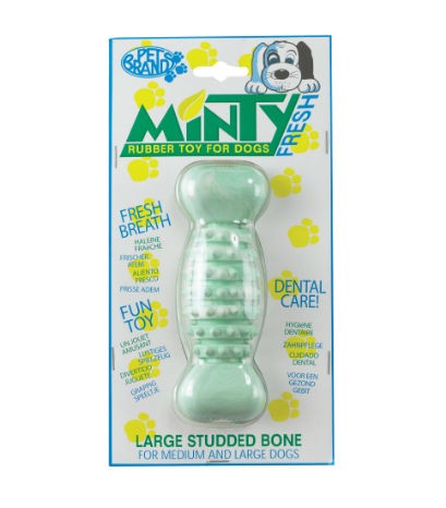 Παιχνίδι Pet Brands Minty Rubber Studded Bone Large