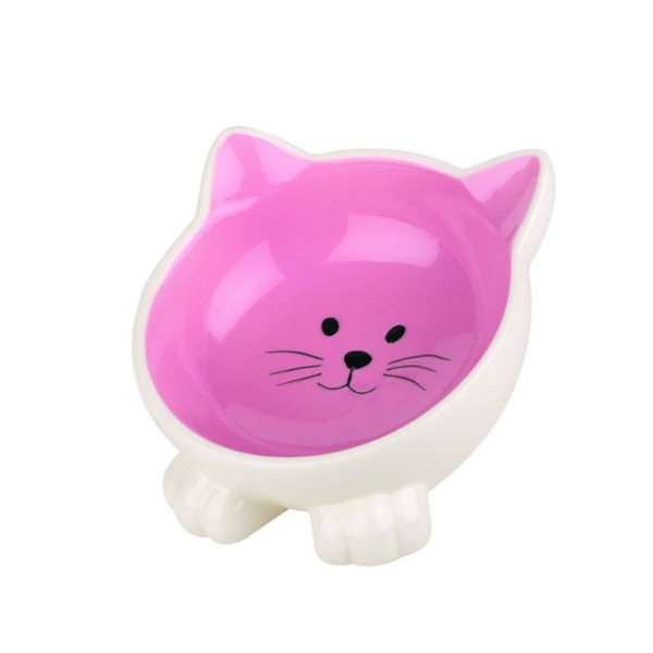 Πιατο κεραμικο γατας happy pet pink 16.5cm